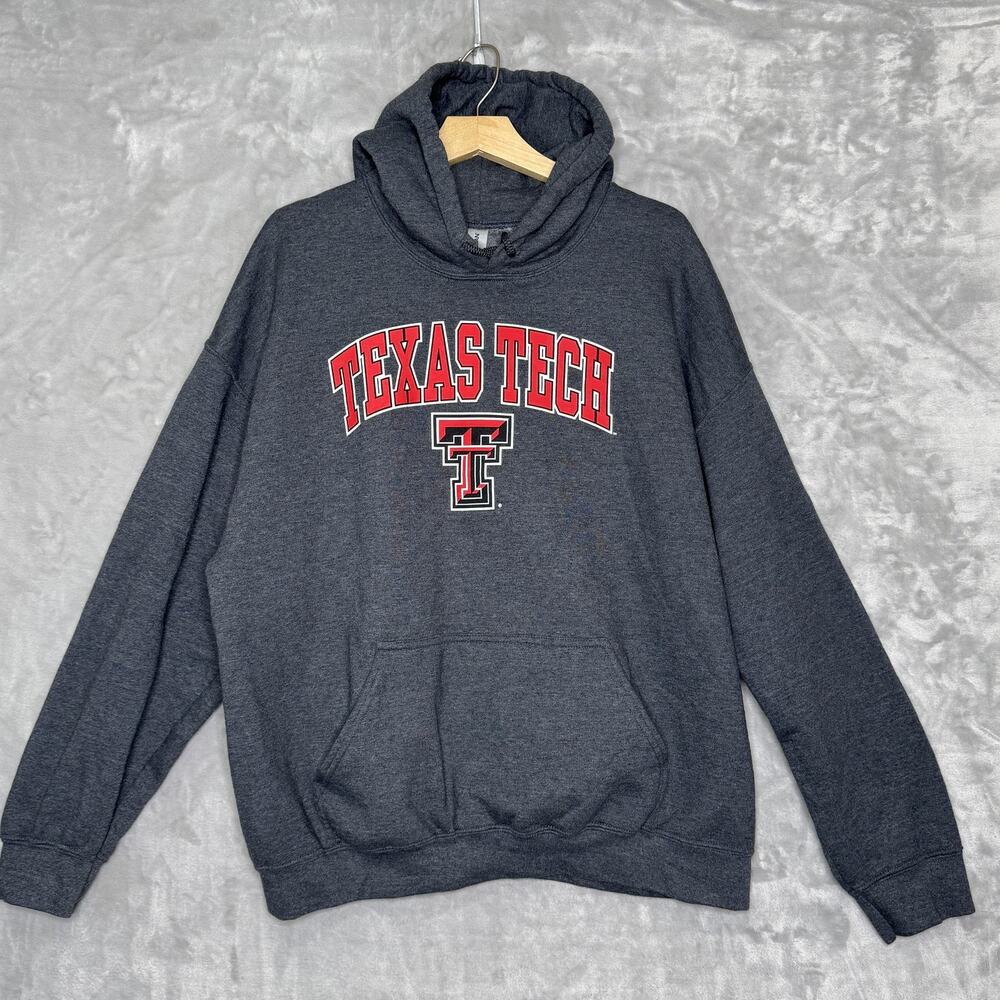 Texas Tech Red Raiders Hoodie Mens Large NCAA Basketball Heavy Blend Pullover